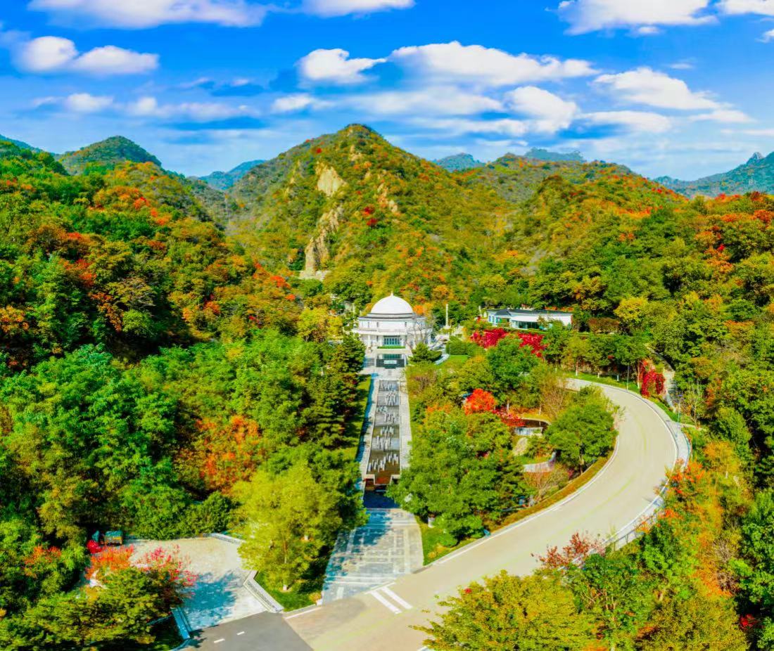 九公山长城纪念林中心全景